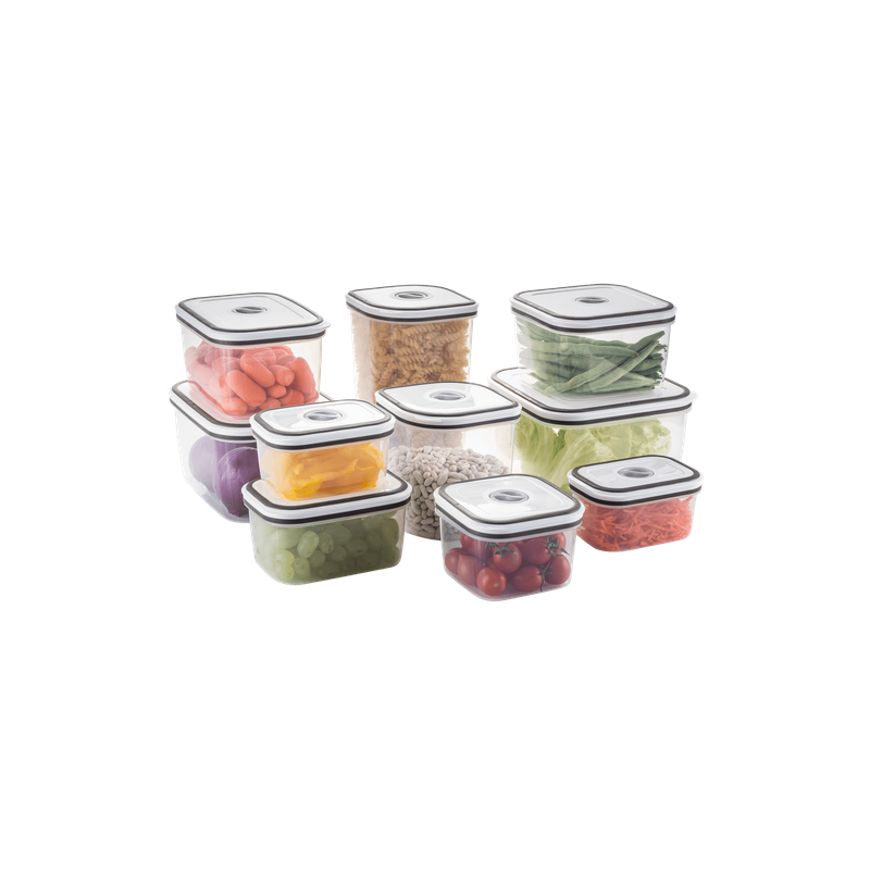 Conjunto de Potes Herméticos de Plástico - 10 Unidades